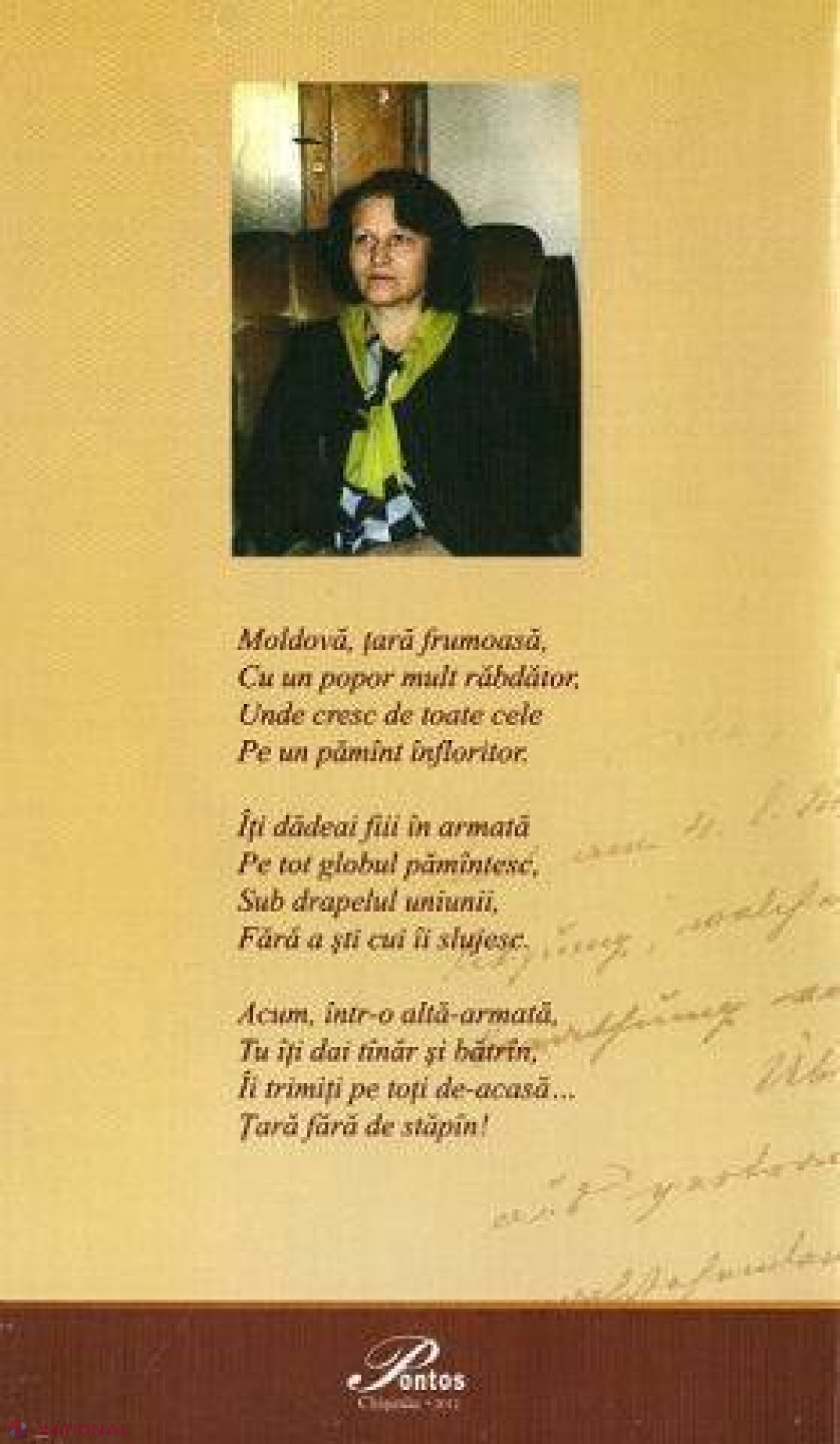 Ca să-și aline dorul de casă, a început să scrie poezii și deja a editat o carte
