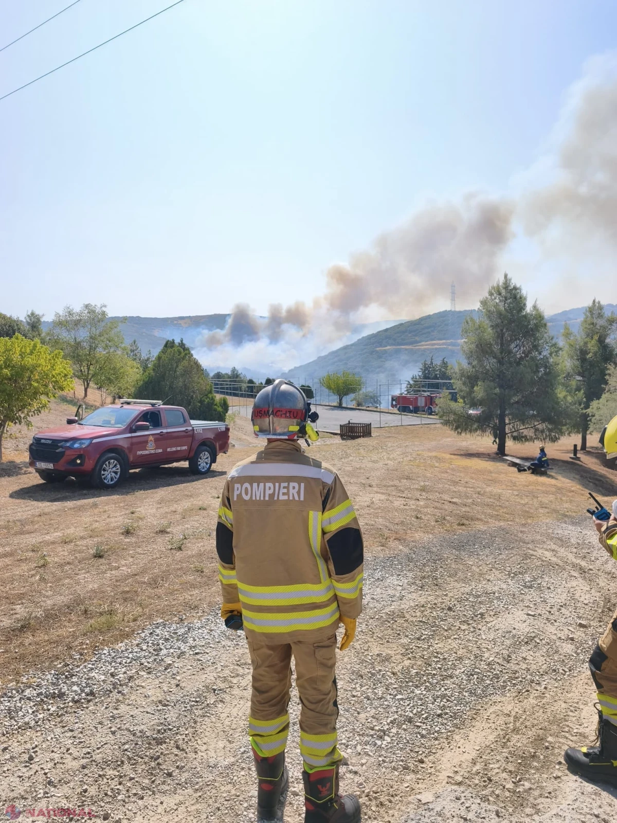 Pompierii moldoveni detașați în Grecia au stins un incendiu de vegetație lângă localitatea Derveni