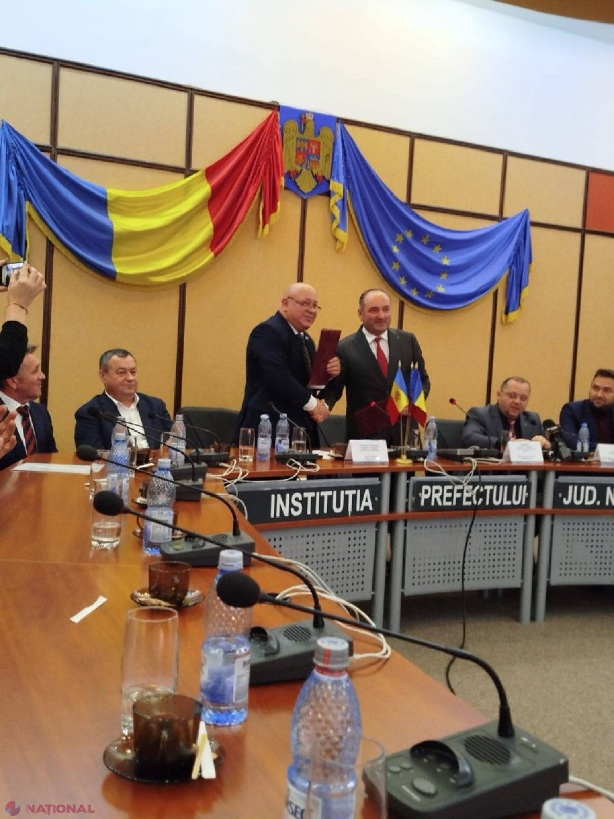 FOTO // Acord de ÎNFRAȚIRE între raionul Fălești și județul Neamț: „Acest ACORD va aduce beneficii pentru românii de pe ambele maluri ale Prutului”
