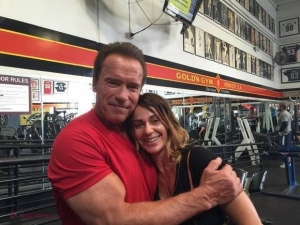FOTO // Arnold Schwarzenegger, ANTRENAT de o gimnastă din România