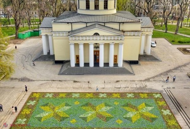 FOTO // Silvia Radu a oferit DETALII despre covorul cu flori instalat în Scuarul Catedralei: „Anual sunt alocați bani pentru FLORI, doar că până acum nu le-am văzut”