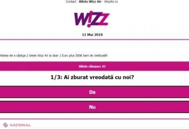Escrocherie cu bilete Wizz Air la 1 euro. Metoda de înșelăciune prin care au fost păcăliți mai mulți români