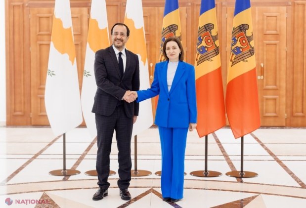 Maia Sandu și președintele Ciprului, Nikos Christodoulides, discută la Chișinău sprijinul european pentru aderarea Republicii Moldova la UE