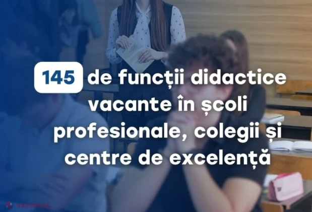 MEC oferă indemnizații de până la 375 de mii de lei pentru tinerii profesori repartizați în 145 de posturi vacante în învățământul profesional tehnic