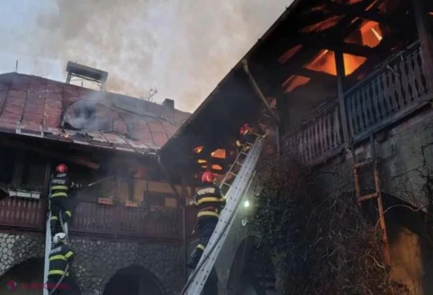 Incendiu puternic la Mănăstirea Bisericani din Neamţ: o persoană găsită carbonizată într-o chilie