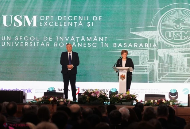 Maia Sandu, la 80 de ani de la fondarea USM: „Avem nevoie de oameni care își folosesc cunoștințele în beneficiul societății”