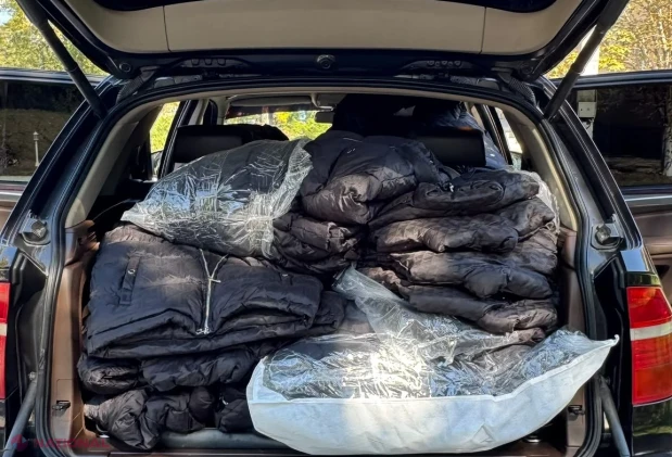 60 de scurte și mai multe parfumuri fără acte, depistate într-un BMW X5 la Congaz