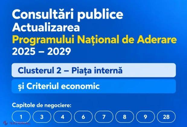 Consultare pentru actualizarea Programului Național de Aderare: Clusterul 2 și Criteriul economic