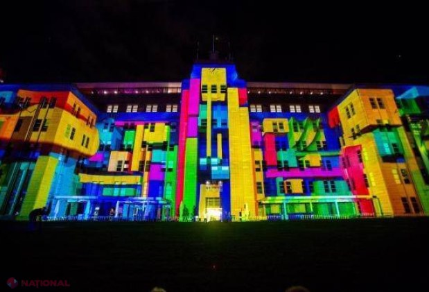 Festival IMPRESIONANT al LUMINILOR: Animații 3D proiectate pe clădiri