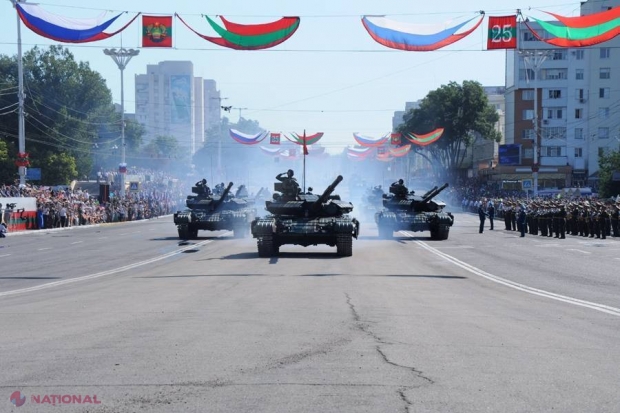 Paradă militară la Tiraspol: „La cei 25 de ani ai săi, Transnistria are posibilități de a se apăra și dezvolta”