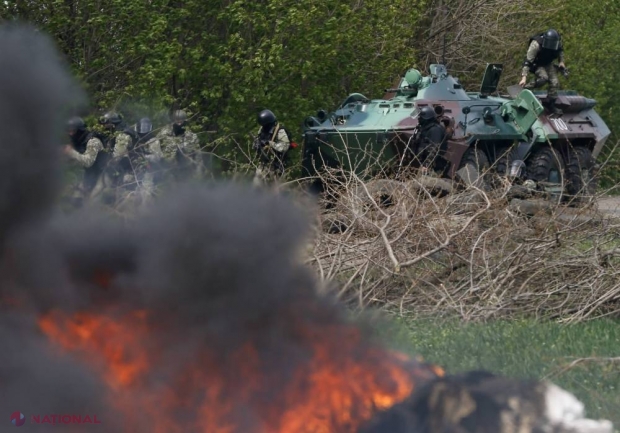 VIDEO // Militarii ucraineni iau cu asalt orașul Slaviansk. Cinci „teroriști” au fost uciși
