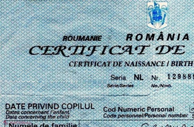 A fost SIMPLIFICATĂ procedura privind obținerea certificatului de naștere românesc