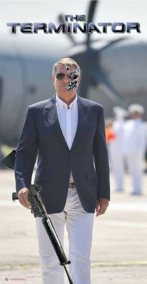 GALERIE FOTO // „Terminator” Iohannis. Cele mai reuşite parodii după apariţia preşedintelui la baza Kogălniceanu