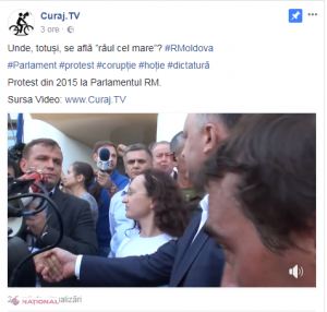 Curaj TV publică imagini VIDEO în care Andrei Năstase îi ia APĂRAREA lui Dodon și asigură protestatarii NERVOȘI că „nu e răul cel mare”