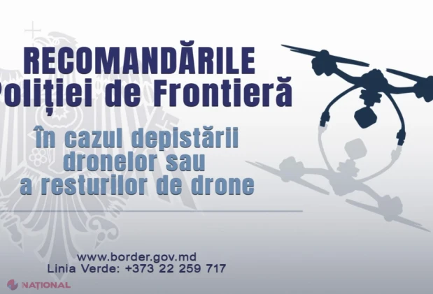 Poliția de Frontieră avertizează populația: ce trebuie să faceți dacă găsiți drone sau fragmente de drone