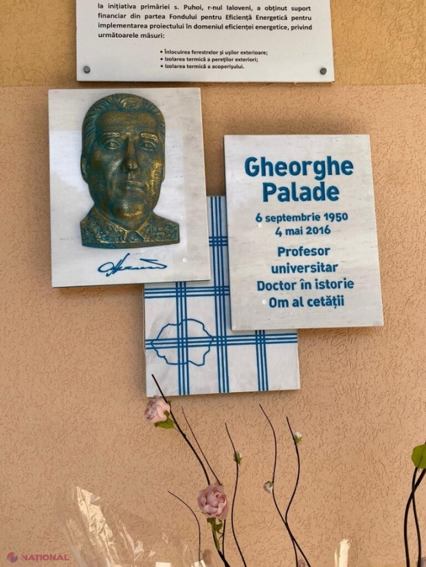 Un bust al istoricului Gheorghe Palade, inaugurat la liceul din satul Puhoi, raionul Ialoveni