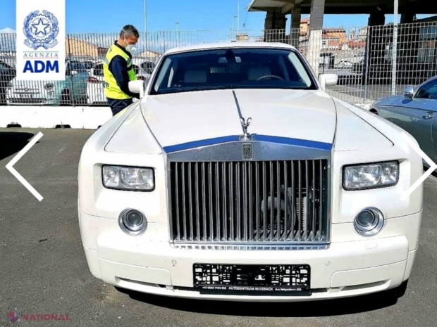 VIDEO // Un Rolls-Royce a fost confiscat de Poliția de Frontieră. Limuzina avea o dotare ilegală. A fost chemată imediat Garda Financiară. Potrivit presei italiene, dealer-ul care a intermediat livrarea mașinii ar putea fi amenda