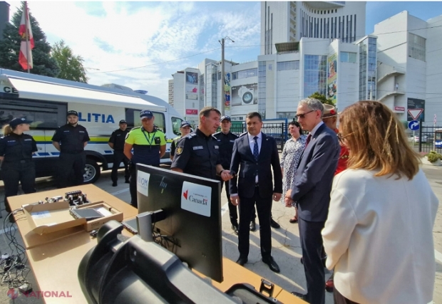 Canada dotează Poliția R. Moldova, pentru a-i spori capacitatea în contextul actualelor provocări de securitate: Automobile, calculatoare, camere portabile sau truse pentru percheziții 