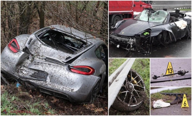 GALERIE FOTO // Trei Porsche, patru morți și un accident de groază. Dramă incredibilă pe autostrada