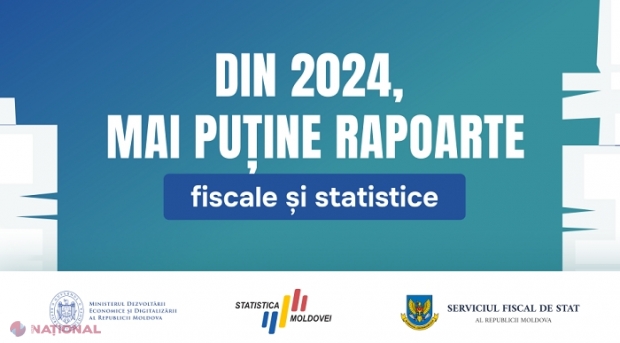 NOU // Agenții economici din R. Moldova vor depune la Biroul Național de Statistică și la FISC cu 15 rapoarte mai puțin, începând cu anul 2024