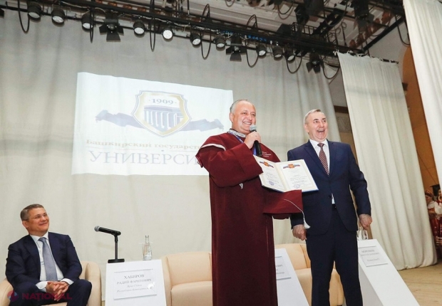 Dodon a fost făcut DOCTOR HONORIS CAUSA în Bașkortostan