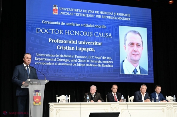 Un chirurg din Iași a primit titlul onorific de Doctor Honoris Causa al USMF „Nicolae Testemițanu”