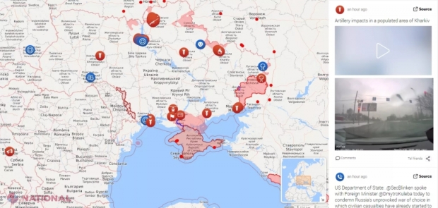 Atacul Rusiei în Ucraina: Cât de mult a înaintat Rusia și unde au avut loc până acum BOMBARDAMENTE și schimburi de foc