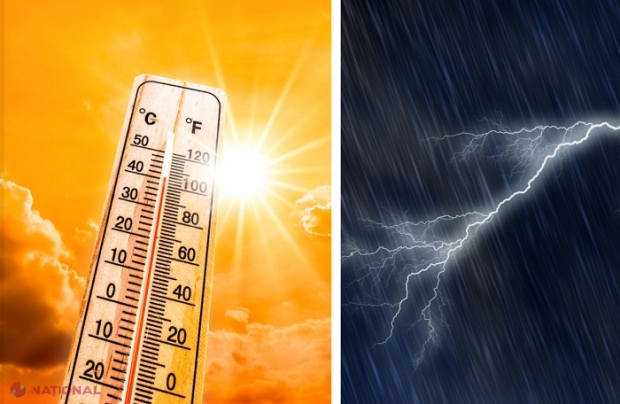 METEO // Ploi cu descărcări electrice pe parcursul nopții: Ce maxime sunt anunțate pentru ziua de vineri