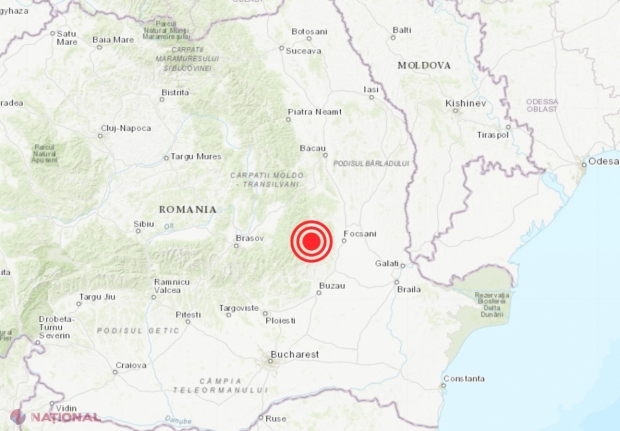 Cutremur cu magnitudinea de 4,1 în România, resimțit și R. Moldova. E cel mai puternic din acest an