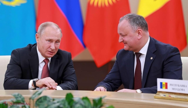 Dodon își felicită „sincer” idolul de la Moscova: „​Am convingerea că experiența, energia și puterea dlui Putin vor intensifica rolul Rusiei pe arena internațională”