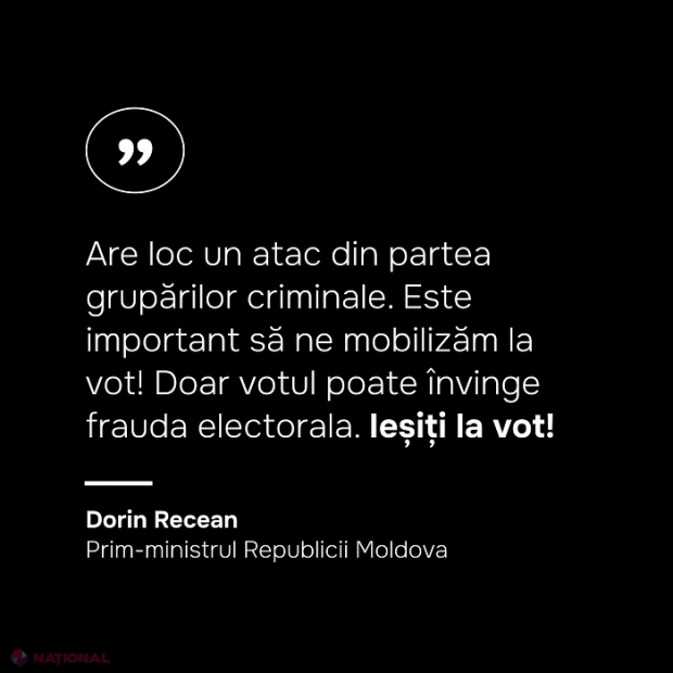 VIDEO // Premierul Recean a votat pentru PACE și prosperitate, dar atrage atenția asupra FRAUDEI pregătite de „grupările criminale” de luni de zile: „Alegerile sunt deja influențate de un vot fraudat”