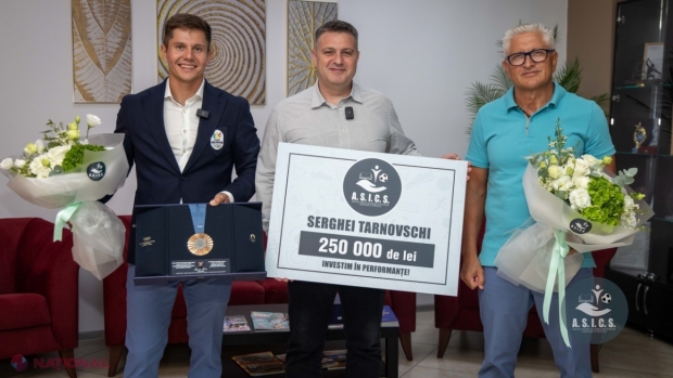  ​VIDEO, FOTO // Medaliatul cu bronz la Jocurile Olimpice de la Paris, Serghei Tarnovschi, PREMIAT cu 250 000 de lei de A.S.I.C.S.: „Am vrut să spun multe lucruri chiar înainte de Olimpiadă, dar am așteptat să câștigi medalia!”