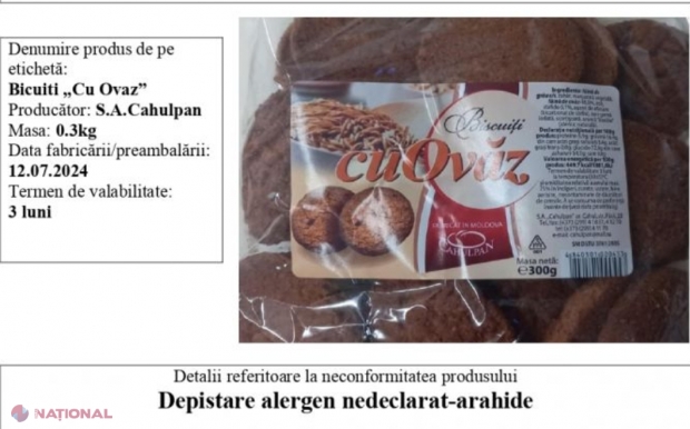 ATENȚIE! Un lot de BISCUIȚI de ovăz a fost RETRAS din comerț: Ce a descoperit ANSA în componența acestora