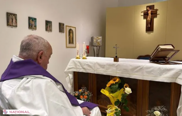 Papa Francisc, de pe patul de spital, îndeamnă la pace mondială și dezarmare umană