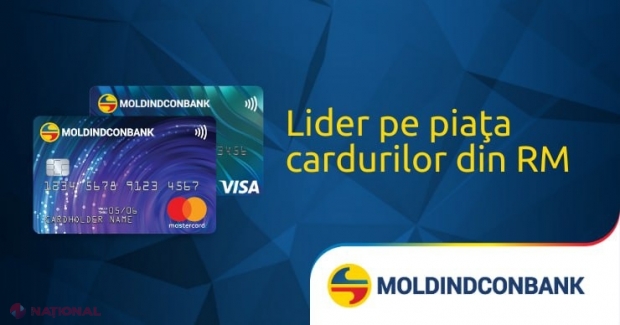 Moldindconbank este în continuare LIDER pe piața cardurilor din Republica Moldova