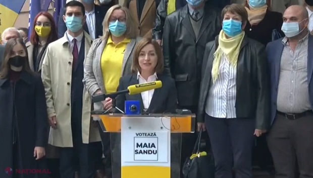 VIDEO // Maia Sandu: „Avem semnale că sunt puse la cale acțiuni de CUMPĂRARE a voturilor. Angajații statului să nu se lase implicați în acțiunile lui Dodon de fraudare a voturilor. După 16 noiembrie, Dodon nu o să fie acolo...”