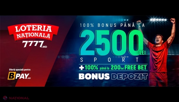 Super Bonus pentru toți jucătorii: Alimentați contul de pe 7777.md prin BPAY și primiți un bonus de 100% de până la 2 500 de lei și până la 200 de lei FREEBET