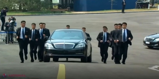 VIDEO // De ce dictatorul Kim Jong-Un își pune bodyguarzii să alerge pe lângă mașină?