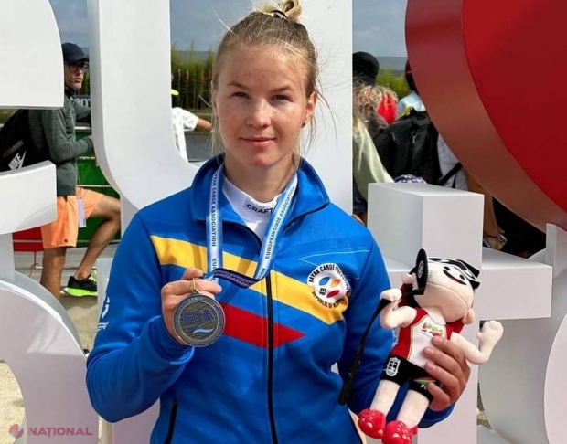 O nouă MEDALIE pentru R. Moldova. Mingireanca Maria Olărașu a urcat pe treapta a treia a podiumului de premiere la Campionatul European de canoe din Portugalia ​