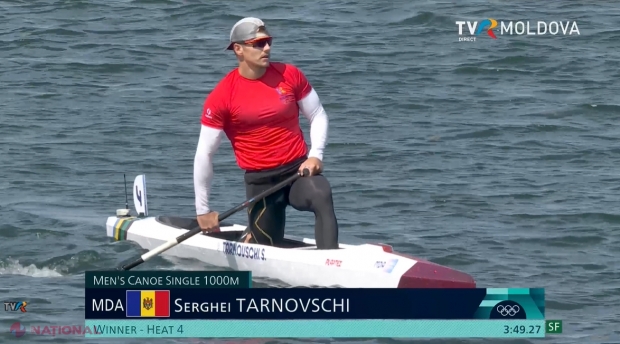 GALERIE FOTO // Canoistul Serghei Tarnovschi, calificare sigură în semifinalele probei de canoe simplu pe distanța de 1 000 de metri. Sportivul nostru a terminat pe PRIMUL loc seria și va lupta pentru MEDALIA olimpică