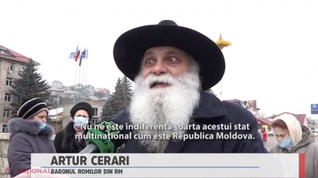 Artur Cerari, baronul romilor din R. Moldova, la protestul socialiștilor de la Soroca: „La noi se păstrează pacea datorită comunicării noastre în limba rusă. Noi suntem pentru aceea ca la noi să nu înceapă ca în Țările Baltice, național-șovinismul”