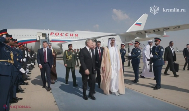 VIDEO // Vladimir Putin a ieșit din „bârlog” și a ajuns în Abu Dhabi. Cu ce personaj urmează să se vadă liderul rus, urmărit internațional