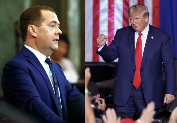 Dmitri Medvedev a dezvăluit esența discuției dintre Trump și Putin: Doar Rusia și America au loc la masa de cină​. Felul principal: un cotlet în stil Kiev. Poftă bună!”