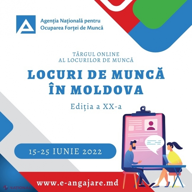 Târg ONLINE al locurilor de muncă, în R. Moldova: Peste 2 600 de joburi propuse de peste 150 de companii