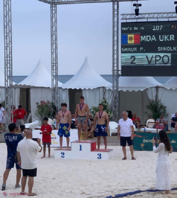 AUR pentru R. Moldova la Campionatului European de Lupte pe Plajă pentru tineret, desfășurat în Franța