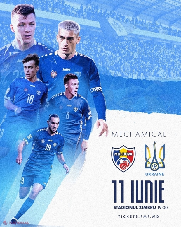 MECIUL SOLIDARITĂȚII! Naționalele de fotbal ale R. Moldova și Ucrainei, întâlnire pe 11 iunie la Chișinău!