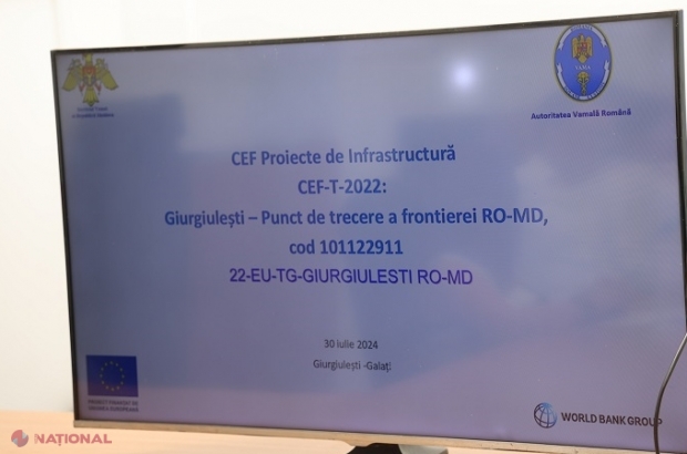 Punctul de trecere a frontierei Giurgiulești - Galați, modernizat de către autoritățile vamale din R. Moldova și România: UE și BIRD au alocat peste 4,5 milioane de euro pentru implementarea proiectului