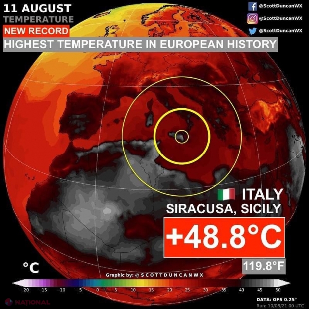 Oraşul european care miercuri a înregistrat aproape 50 de grade Celsius, cea mai înaltă temperatură din istorie