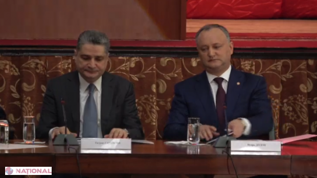 Dodon a semnat, la Palatul Republicii, un memorandum de colaborare cu Uniunea Euroasiatică. Ce mesaj le-a transmis lui Candu și Filip