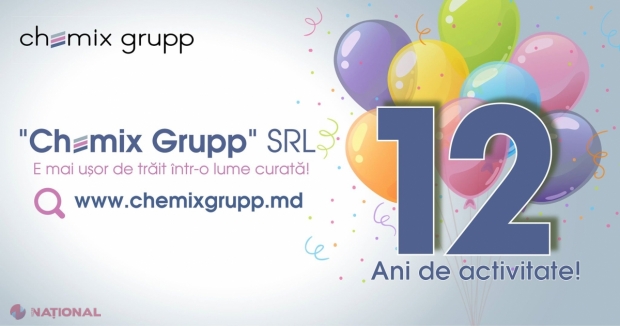 ANIVERSARE // Compania „Chemix Grupp”, la 12 ani de activitate. Ce spun clienții despre unicul producător de dezinfectanţi din R. Moldova la standarde europene şi ale OMS